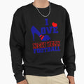 I Love New York Football Sweatshirt - Minimalist Print Men Women - T-Shirt, Sweatshirt, Hoodie