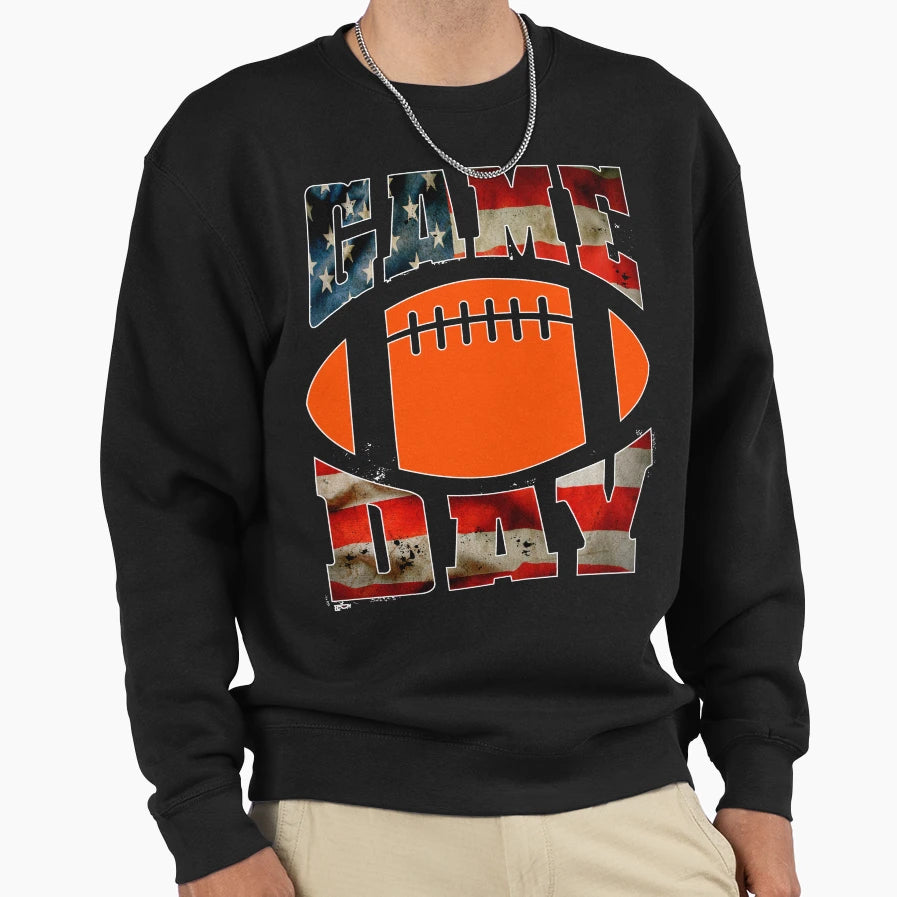 Game Day Ball American Football Sweatshirt - Aesthetic Graphic Unisex - T-Shirt, Sweatshirt, Hoodie