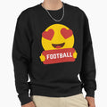 I Love Football Heart Eye Emoji T-Shirt - Unique Graphic for Adults - T-Shirt, Sweatshirt, Hoodie