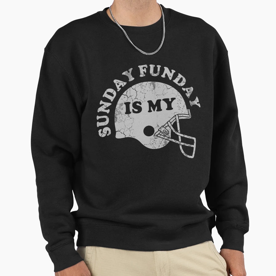 Sunday Is My Funday Football Sweatshirt - Trendy Graphic Unisex - T-Shirt, Sweatshirt, Hoodie