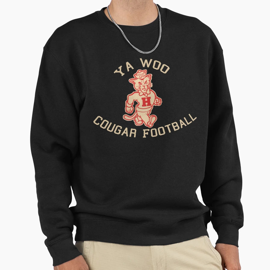 Ya Woo Cougar Football Sweatshirt - Streetwear Style for Adults - T-Shirt, Sweatshirt, Hoodie