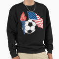 American Usa Soccer Sweatshirt - Aesthetic Graphic Unisex - T-Shirt, Sweatshirt, Hoodie