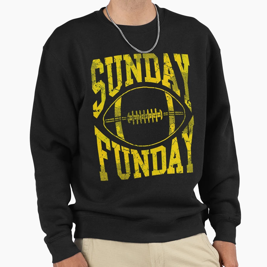 Sunday Funday Football Sweatshirt - Fun Novelty Design for Adults - T-Shirt, Sweatshirt, Hoodie