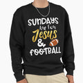 Sundays Are Jesus And Football Funny T-Shirt - Custom Art Print for Adults - T-Shirt, Sweatshirt, Hoodie