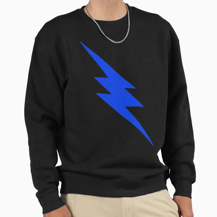 Blue Lightning Bolt Sweatshirt - Streetwear Style Unisex - T-Shirt, Sweatshirt, Hoodie