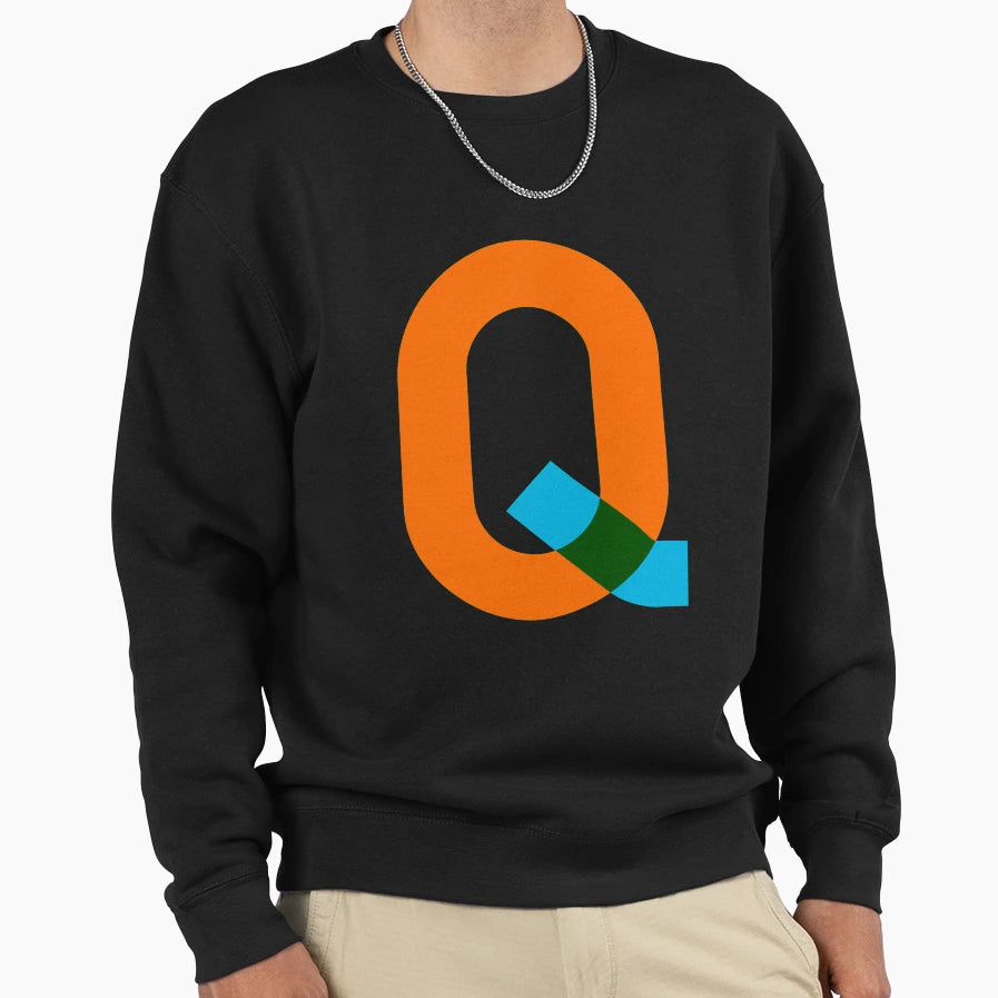 Q Alphabet Sweatshirt - Trendy Graphic Unisex - T-Shirt, Sweatshirt, Hoodie