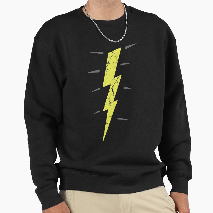 Lightening Bolt Sweatshirt - Novelty Apparel Unisex - T-Shirt, Sweatshirt, Hoodie