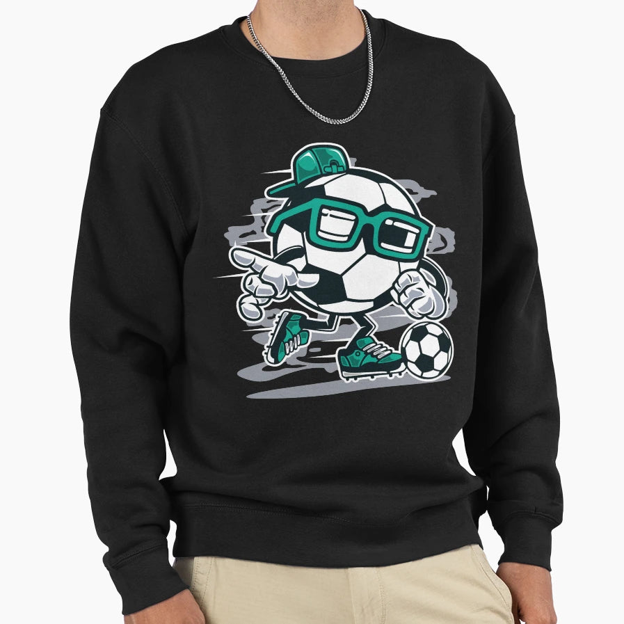 Football Soccer Is Life Cartoon Sweatshirt - Custom Art Print Men Women - T-Shirt, Sweatshirt, Hoodie