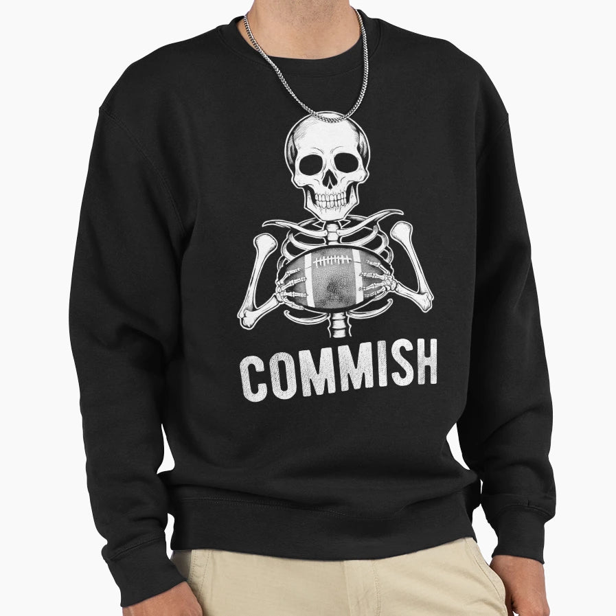 Skeleton Commish Sweatshirt - Unique Graphic Men Women - T-Shirt, Sweatshirt, Hoodie