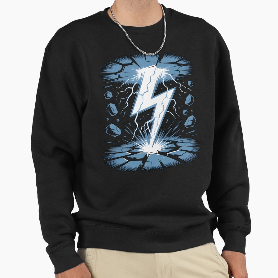 Lightning Lightning Thunderstorm Sweatshirt - Minimalist Print Men Women - T-Shirt, Sweatshirt, Hoodie
