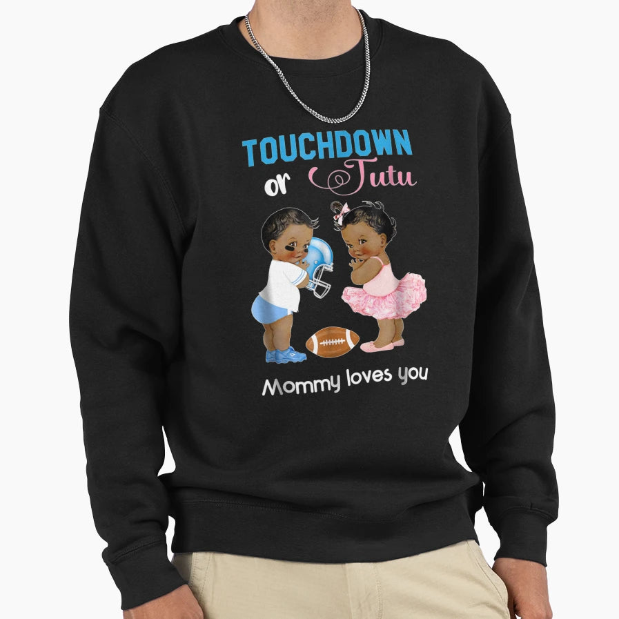 Ethnic Touchdown Or Tutu Mommy Sweatshirt - Custom Art Print for Adults - T-Shirt, Sweatshirt, Hoodie