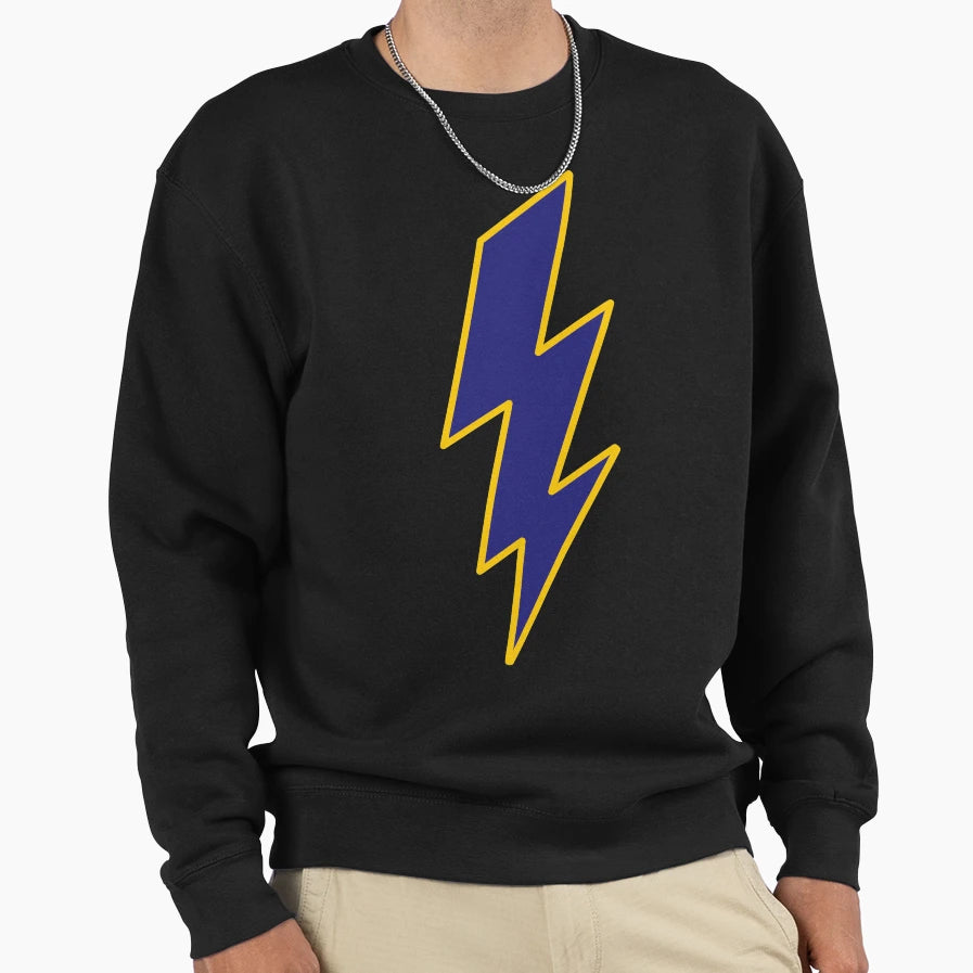 Blue Lightning Sweatshirt - Aesthetic Graphic for Adults - T-Shirt, Sweatshirt, Hoodie
