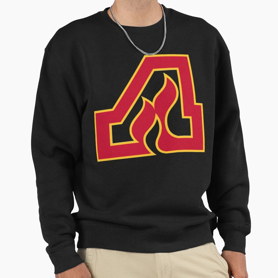 Atlanta Hockey Flames Baseball Sweatshirt - Aesthetic Graphic for Adults - T-Shirt, Sweatshirt, Hoodie