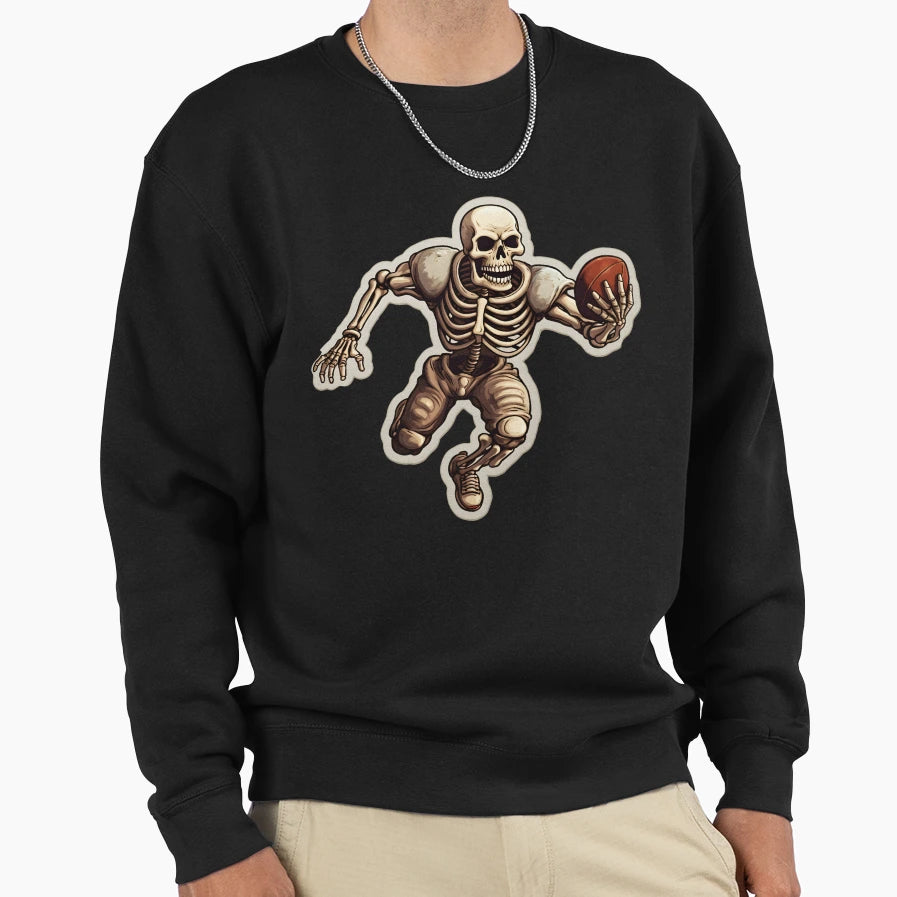 Skeleton Football Player Skeleton Sweatshirt - Minimalist Print Unisex - T-Shirt, Sweatshirt, Hoodie