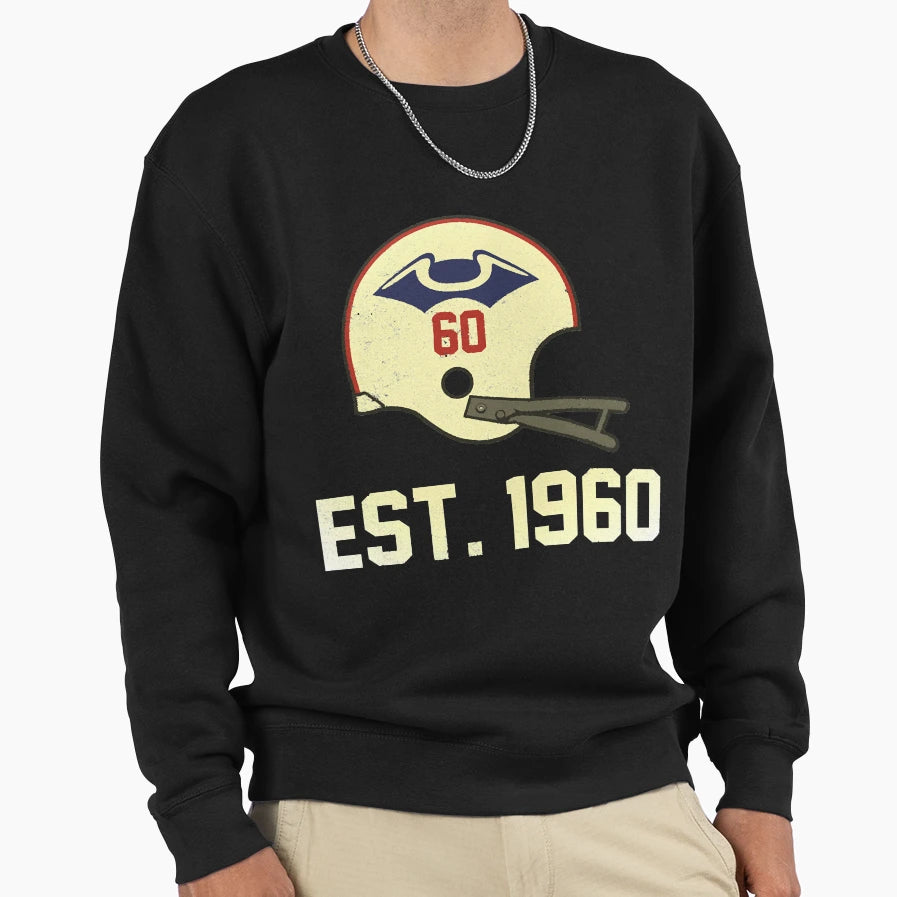 Patriots Est 1960 Distressed Sweatshirt - Casual Everyday Wear for Adults - T-Shirt, Sweatshirt, Hoodie