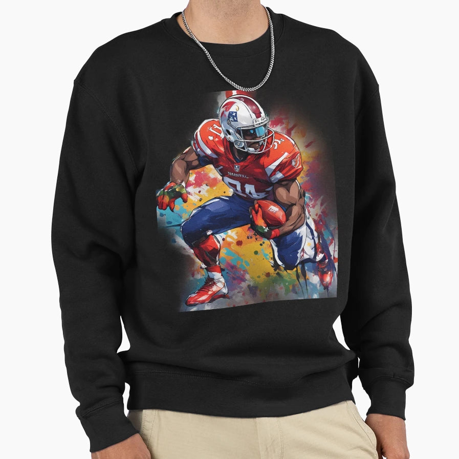 Rushing American Football Sweatshirt - Casual Everyday Wear for Adults - T-Shirt, Sweatshirt, Hoodie