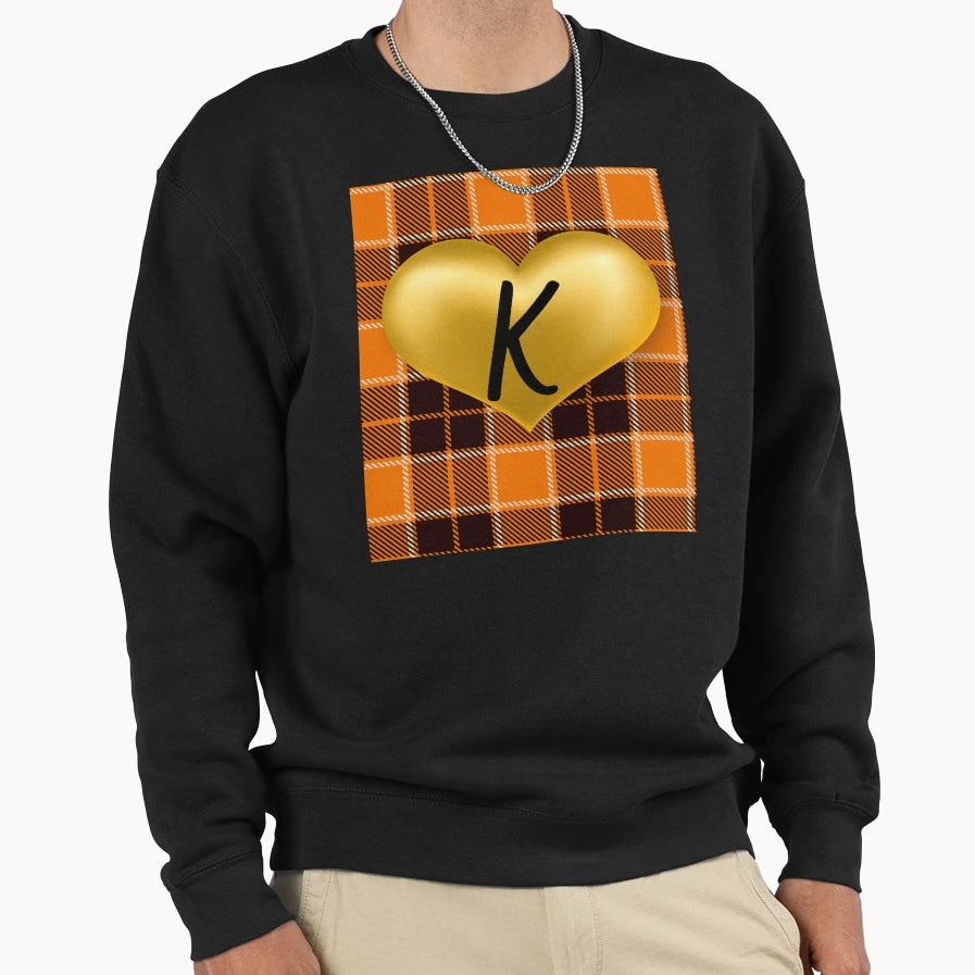 Abstract Warm Plaid Puff Gold Sweatshirt - Streetwear Style for Adults - T-Shirt, Sweatshirt, Hoodie