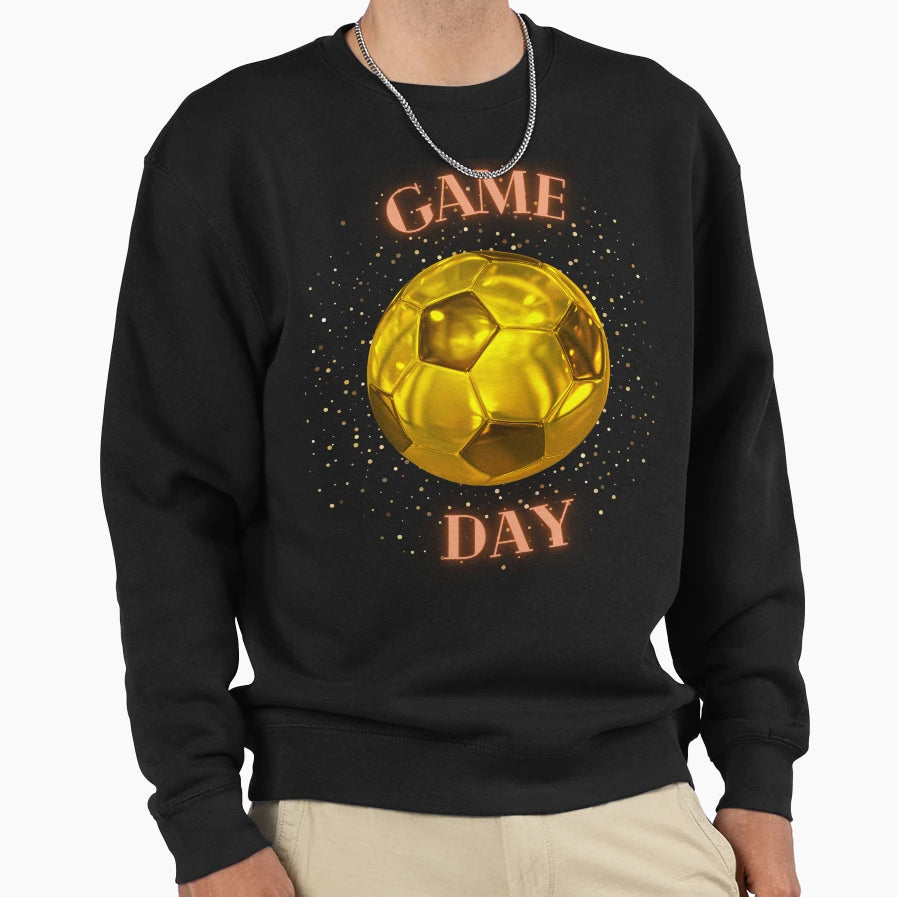 Golden Game Time Soccer Sweatshirt - Novelty Apparel Men Women - T-Shirt, Sweatshirt, Hoodie