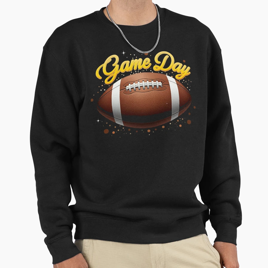 Game Day Football Bling Bling Sweatshirt - Graphic Print for Adults - T-Shirt, Sweatshirt, Hoodie