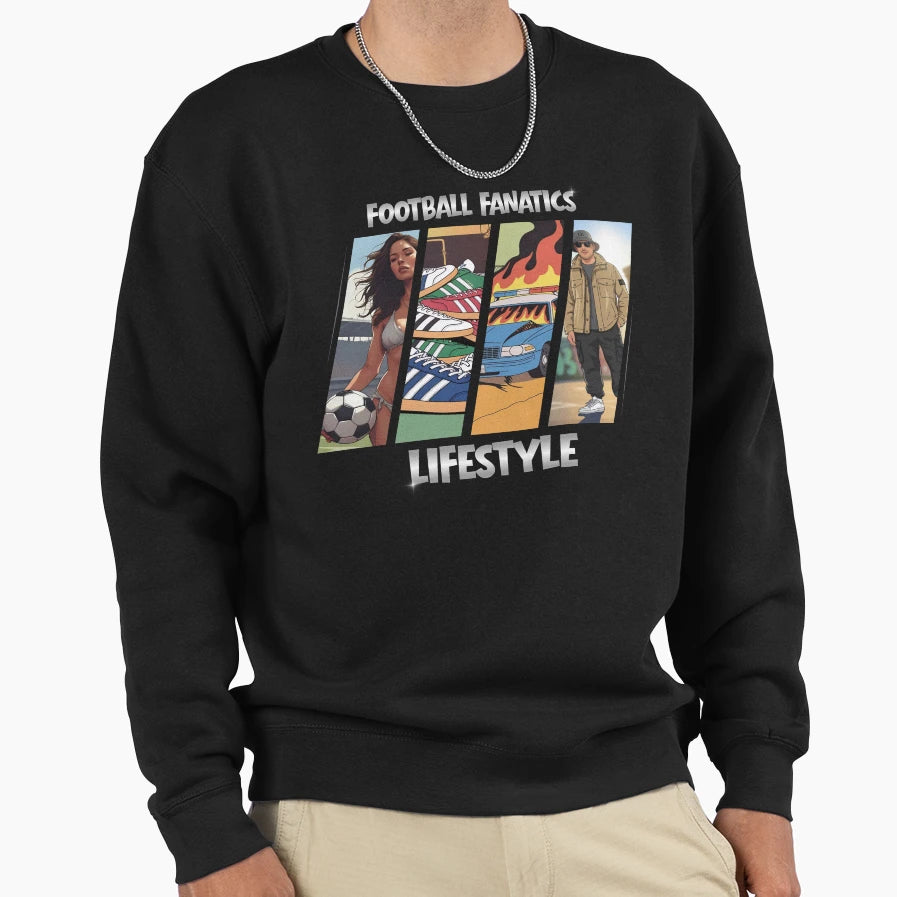 Football Fanatics Lifestyle Sweatshirt - Streetwear Style Men Women - T-Shirt, Sweatshirt, Hoodie