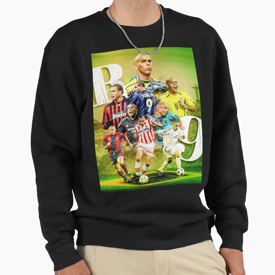 Wallpaper Ronaldo Nazario Brazil Sweatshirt - Streetwear Style Men Women - T-Shirt, Sweatshirt, Hoodie