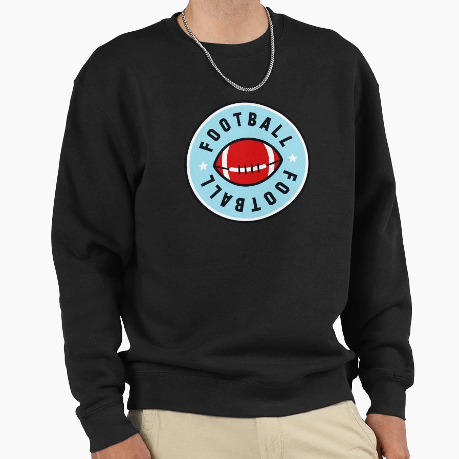 American Football Sports Badge Sweatshirt - Trendy Graphic for Adults - T-Shirt, Sweatshirt, Hoodie