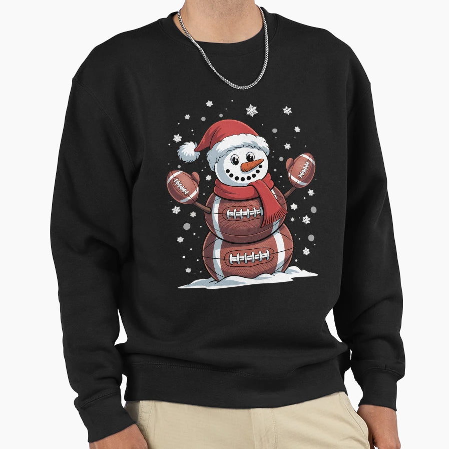 Football Snowman Football Sweatshirt - Trendy Graphic Unisex - T-Shirt, Sweatshirt, Hoodie