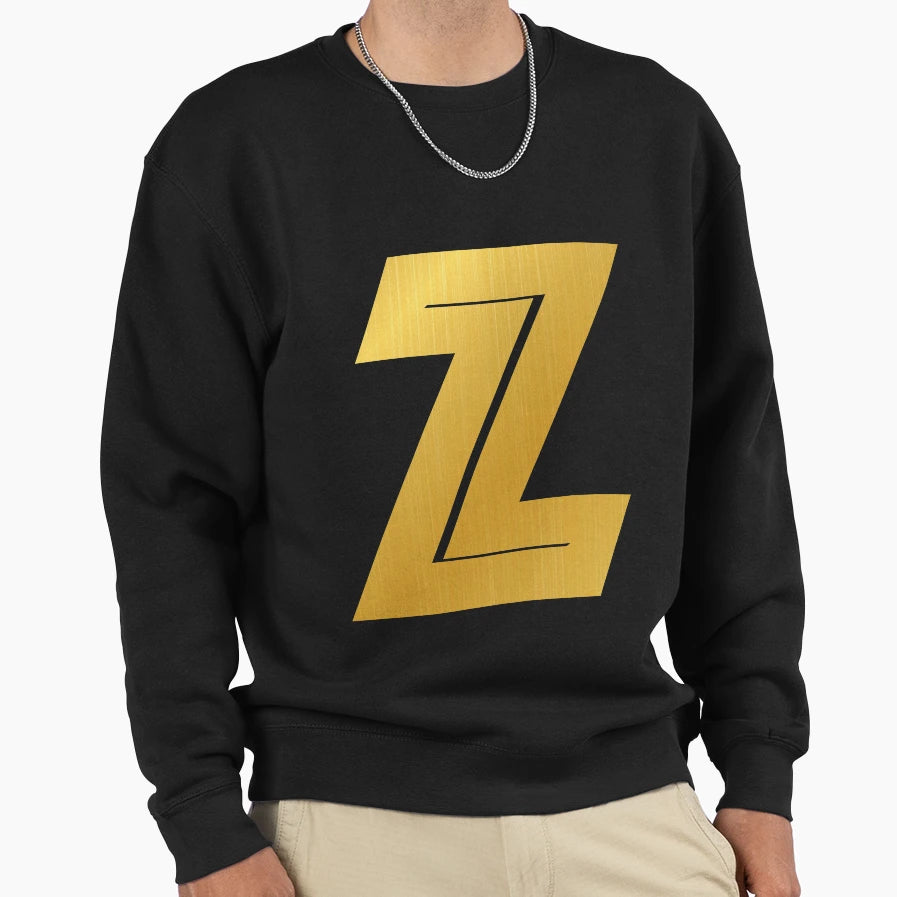 Z Letter Golden Initials Serie Sweatshirt - Trendy Graphic Unisex - T-Shirt, Sweatshirt, Hoodie