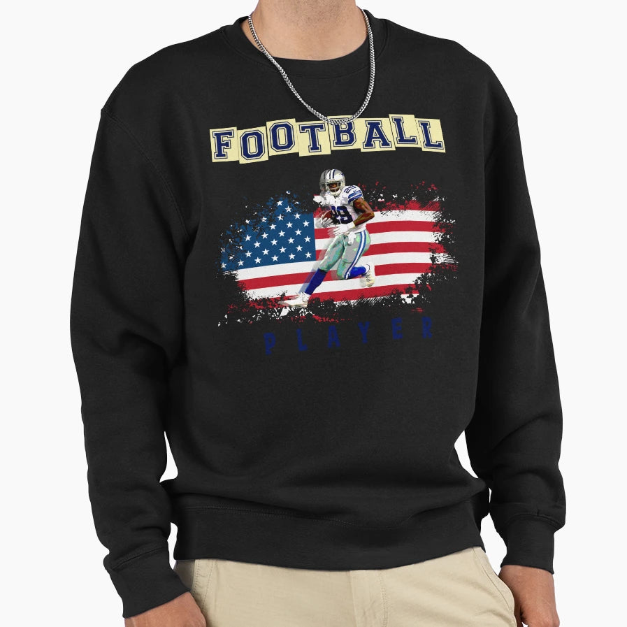 American People Love Football Sweatshirt - Casual Everyday Wear for Adults - T-Shirt, Sweatshirt, Hoodie