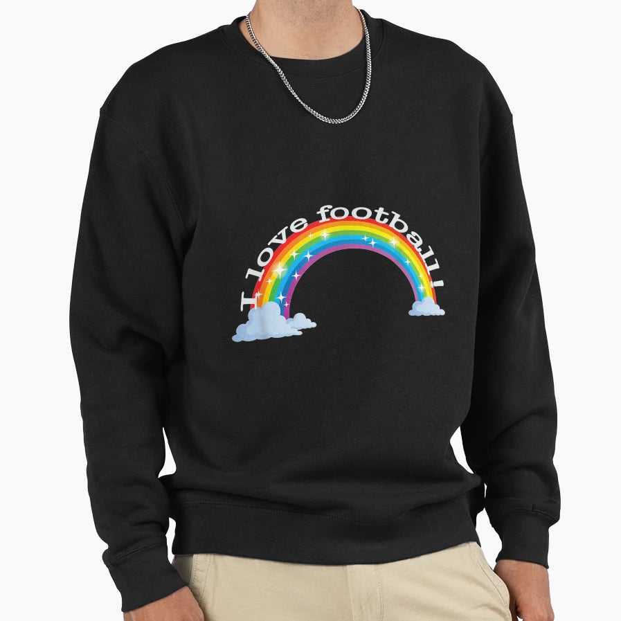 Football Funny Rainbow Lover Love Sweatshirt - Streetwear Style Men Women - T-Shirt, Sweatshirt, Hoodie