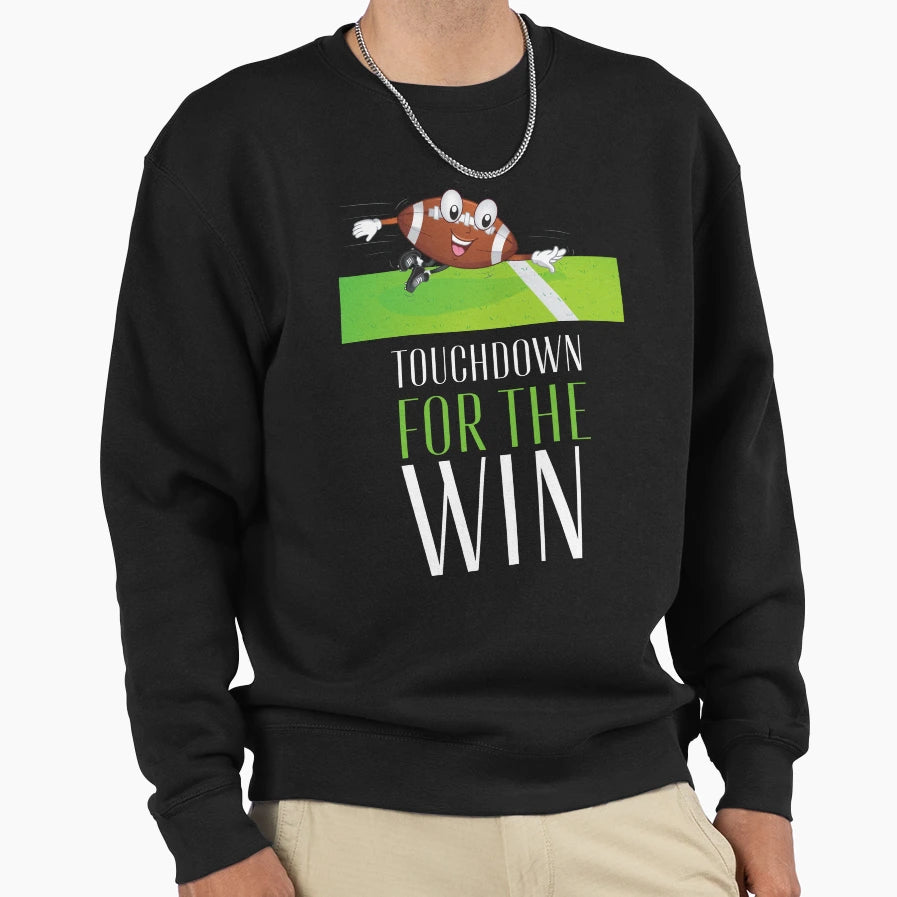 43 Touchdown Win Black Sweatshirt - Graphic Print Unisex - T-Shirt, Sweatshirt, Hoodie
