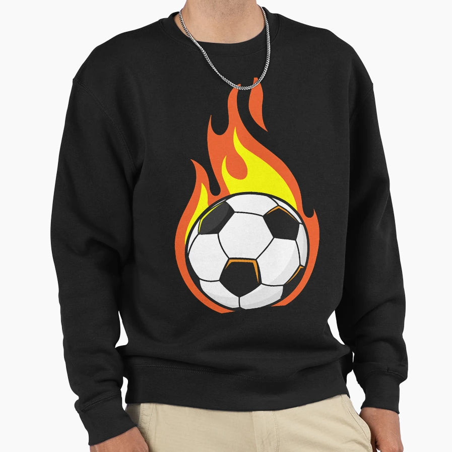 Soccer Fire Sweatshirt - Streetwear Style Unisex - T-Shirt, Sweatshirt, Hoodie