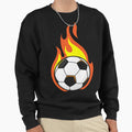 Soccer Fire Sweatshirt - Streetwear Style Unisex - T-Shirt, Sweatshirt, Hoodie