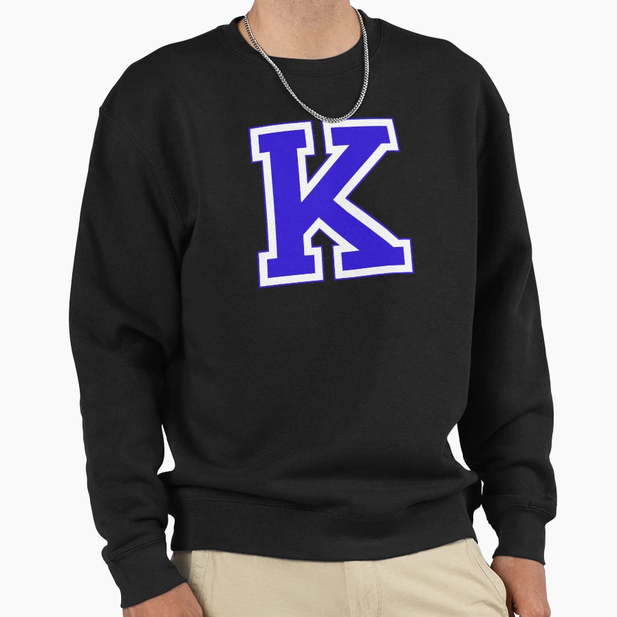 Varsity Letter K Sweatshirt - Graphic Print Unisex - T-Shirt, Sweatshirt, Hoodie