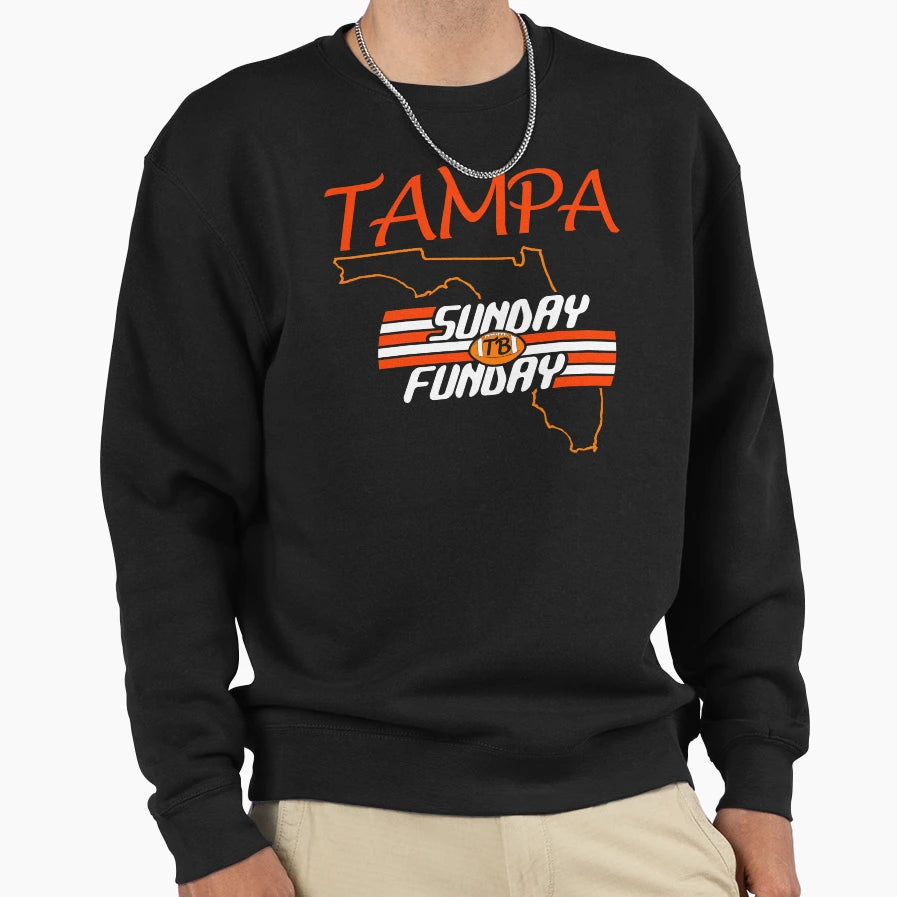Tampa Bay Pro Football Sundays Sweatshirt - Minimalist Print for Adults - T-Shirt, Sweatshirt, Hoodie