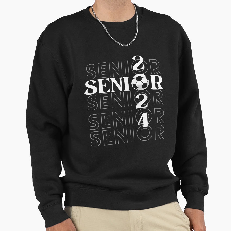 Soccer Player Graduation 2024 Senior Sweatshirt - Graphic Print Men Women - T-Shirt, Sweatshirt, Hoodie