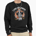 Halloween Football Skeleton I Love Sweatshirt - Aesthetic Graphic Unisex - T-Shirt, Sweatshirt, Hoodie