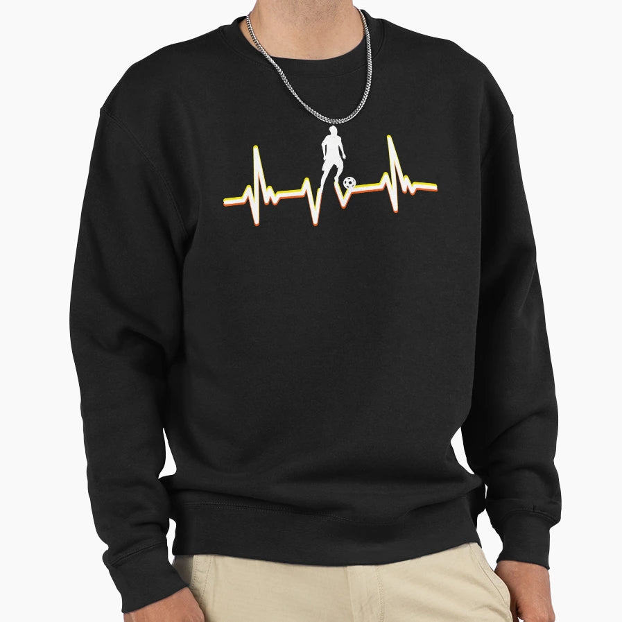 Football Heartbeat Lover Sweatshirt - Trendy Graphic Men Women - T-Shirt, Sweatshirt, Hoodie