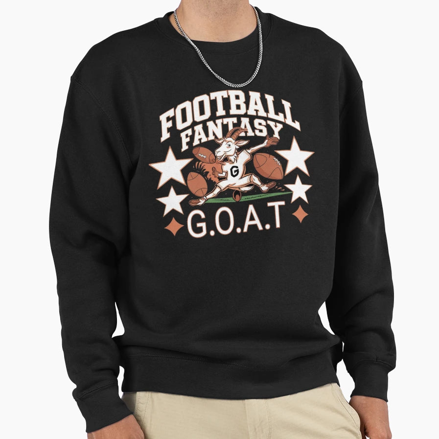 Football Fantasy Goat Sweatshirt - Aesthetic Graphic Unisex - T-Shirt, Sweatshirt, Hoodie
