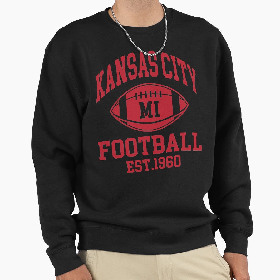Kansas City Football Supporters Sweatshirt - Unique Graphic Unisex - T-Shirt, Sweatshirt, Hoodie