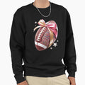 Coquette Bow Football Player American Sweatshirt - Custom Art Print Unisex - T-Shirt, Sweatshirt, Hoodie