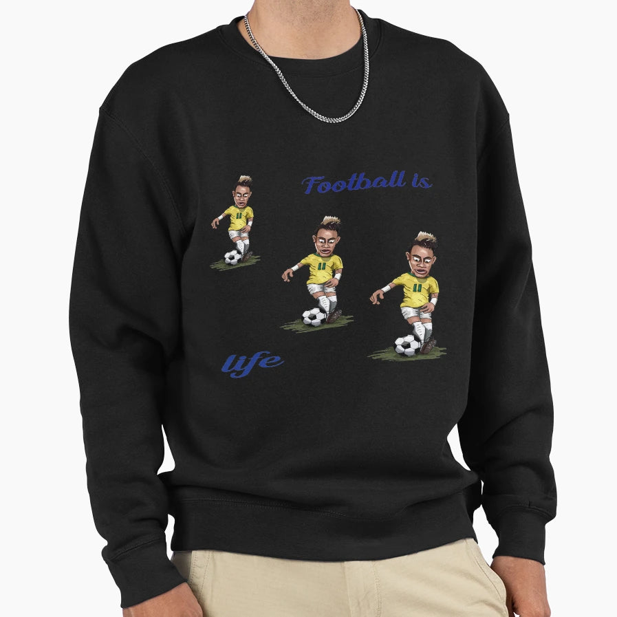 He Plays Football Sweatshirt - Streetwear Style Men Women - T-Shirt, Sweatshirt, Hoodie