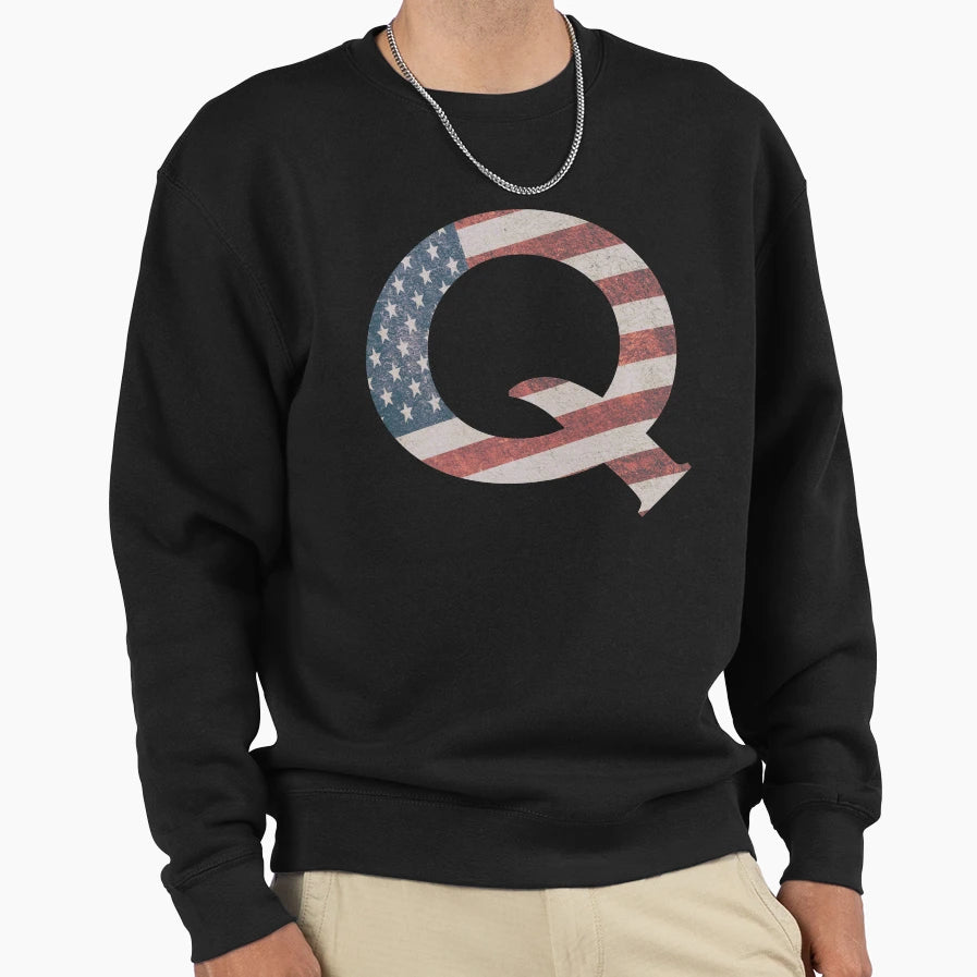 Q America Sweatshirt - Custom Art Print Men Women - T-Shirt, Sweatshirt, Hoodie