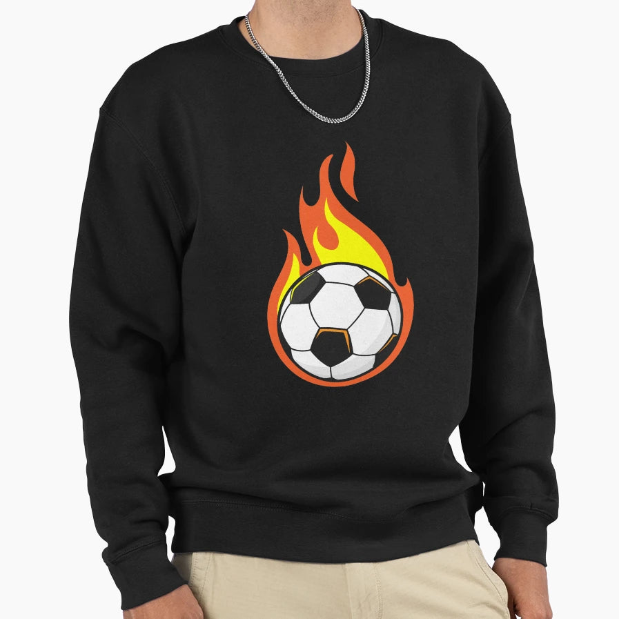 Soccer Fire Sweatshirt - Custom Art Print Unisex - T-Shirt, Sweatshirt, Hoodie