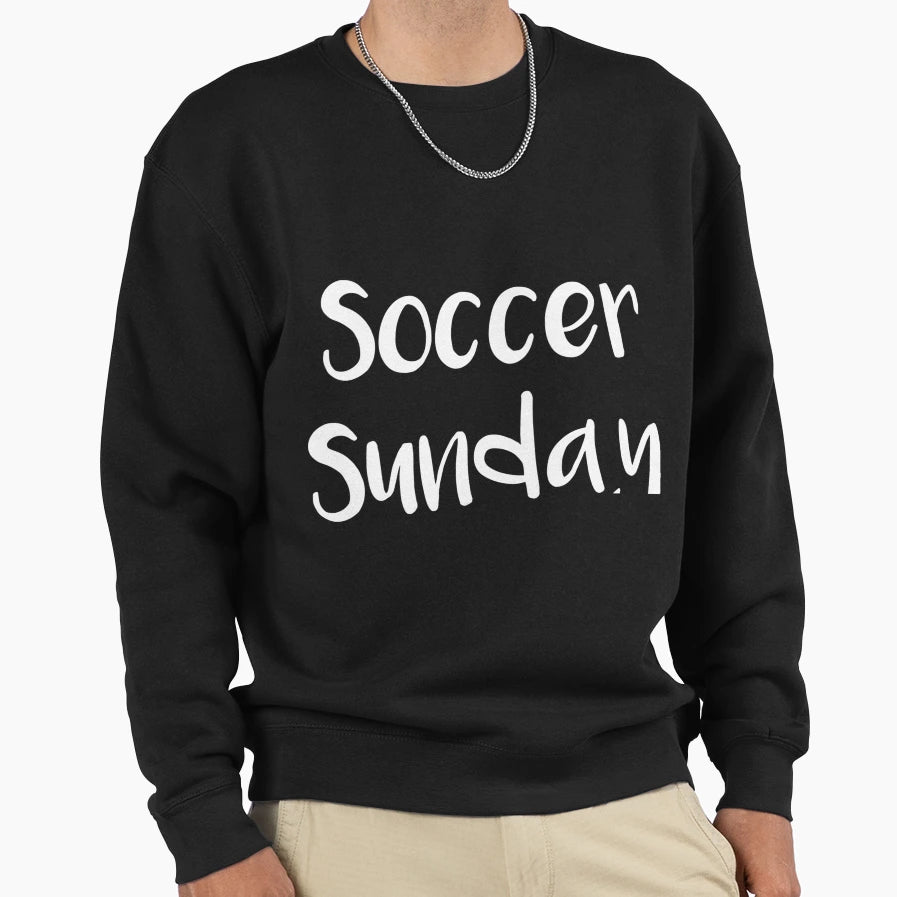 Soccer Sunday Soccer Mom Sweatshirt - Minimalist Print for Adults - T-Shirt, Sweatshirt, Hoodie