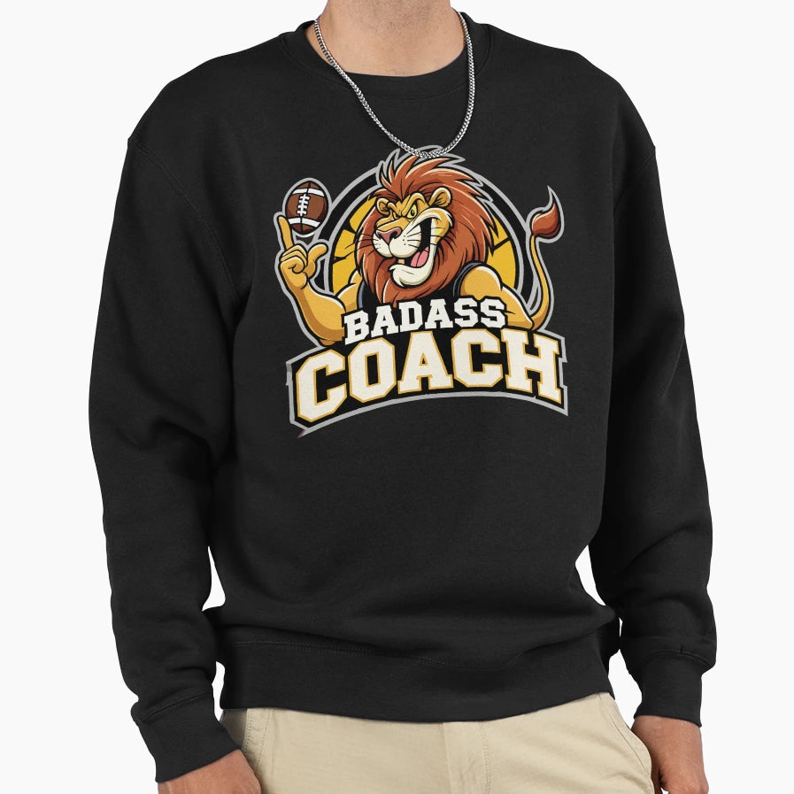 Tough Trainer Coach Lion Sweatshirt - Casual Everyday Wear Men Women - T-Shirt, Sweatshirt, Hoodie