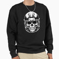 Football Helmet Skull Sweatshirt - Casual Everyday Wear for Adults - T-Shirt, Sweatshirt, Hoodie