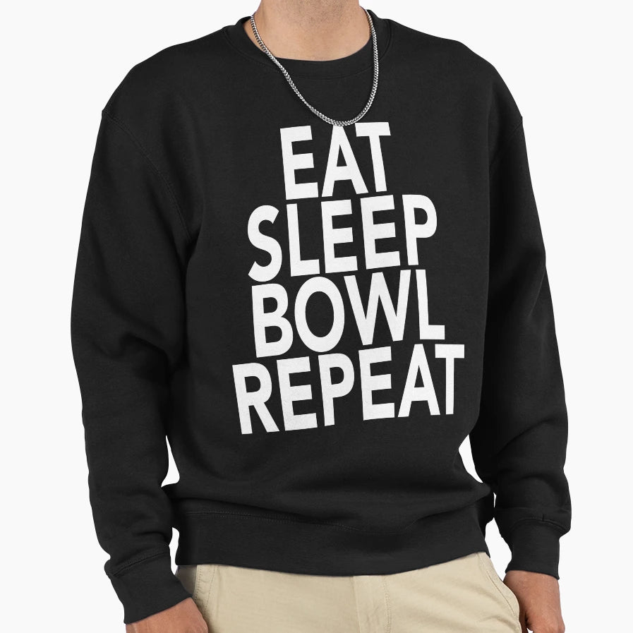Eat Sleep Bowl Repeat Funny Gift T-Shirt - Aesthetic Graphic for Adults - T-Shirt, Sweatshirt, Hoodie