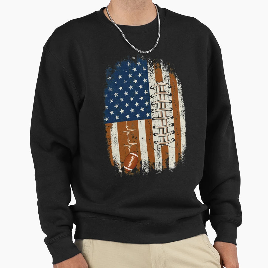 Best American Flag Rugby Player T-Shirt - Unique Graphic for Adults - T-Shirt, Sweatshirt, Hoodie