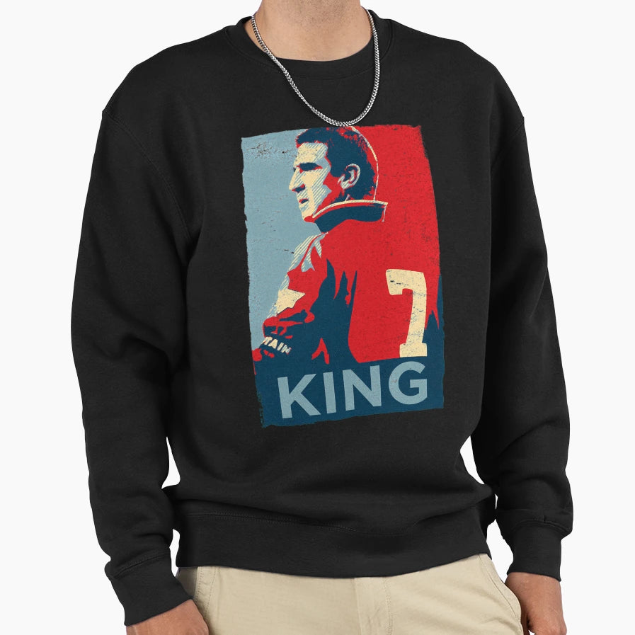 Cantona King Sweatshirt - Minimalist Print Unisex - T-Shirt, Sweatshirt, Hoodie